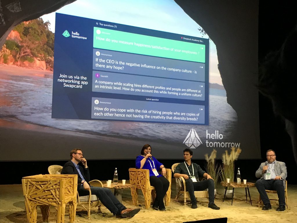 Conférence sur la culture d'entreprise à Hello Tomorrow